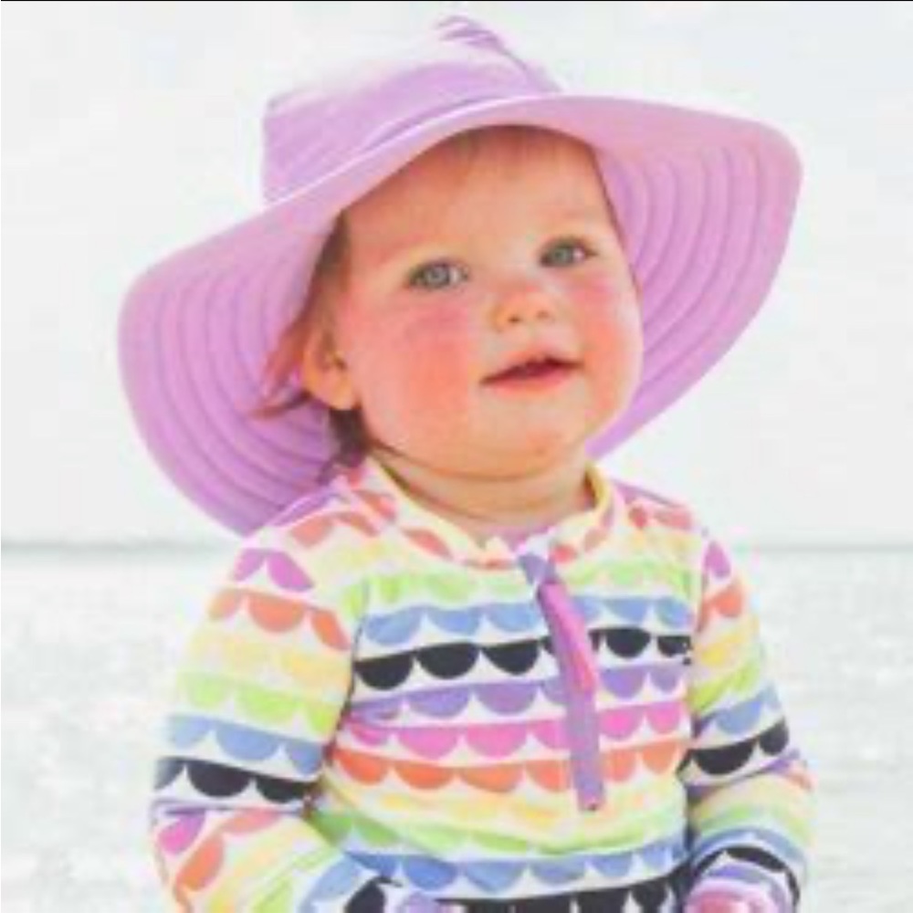 Ruffle Butts Lilac Swim Hat NWT 12M-2T